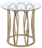 Monett Chrome/Clear Round End Table Chocolate by Coaster at Eve Furniture