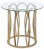 Monett Chrome/Clear Round End Table Chocolate by Coaster at Eve Furniture