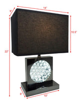 Monica Black Nickel Table Lamp by Crown Mark at Eve Furniture