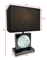 Monica Black Nickel Table Lamp by Crown Mark at Eve Furniture