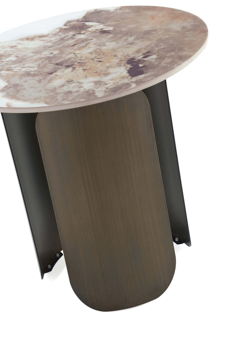 Monica Coffee Table and End Table in Gold (set of 2) by Manhattan Comfort at Eve Furniture