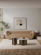 Monica Coffee Table and End Table in Gold (set of 2) by Manhattan Comfort at Eve Furniture