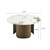 Monica Coffee Table and End Table in Gold (set of 2) by Manhattan Comfort at Eve Furniture
