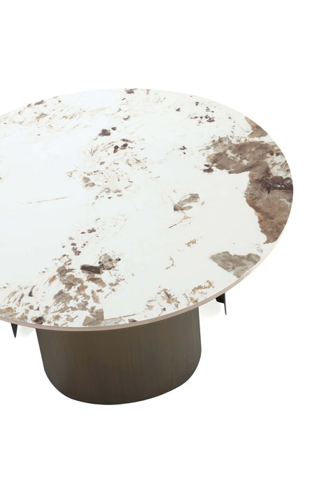 Monica Coffee Table and End Table in Gold (set of 2) by Manhattan Comfort at Eve Furniture