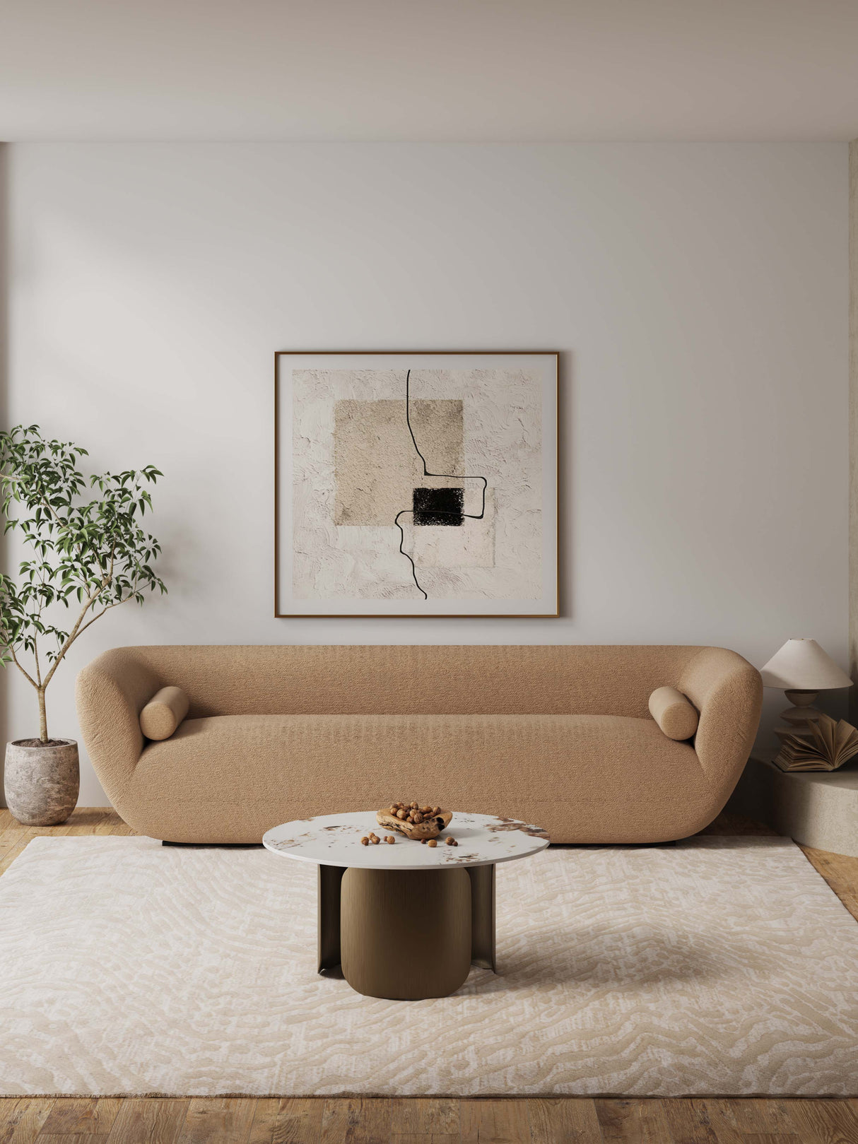 Monica Coffee Table in Gold by Manhattan Comfort at Eve Furniture