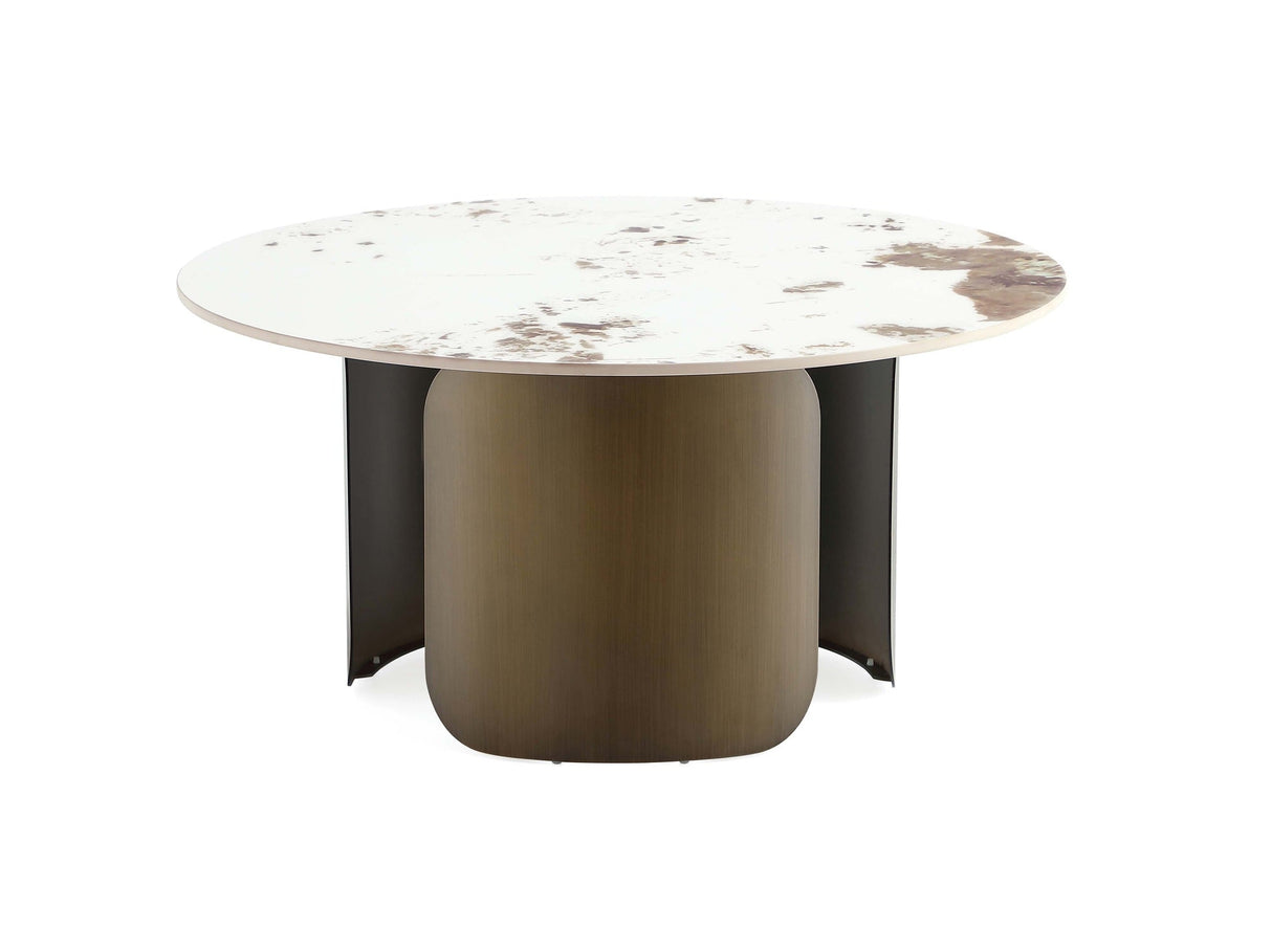Monica Coffee Table in Gold by Manhattan Comfort at Eve Furniture