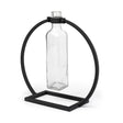 Monica II Tall Black Metal Glass Bottle Vase by Mercana at Eve Furniture