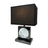 Monica Black Nickel Table Lamp by Crown Mark at Eve Furniture