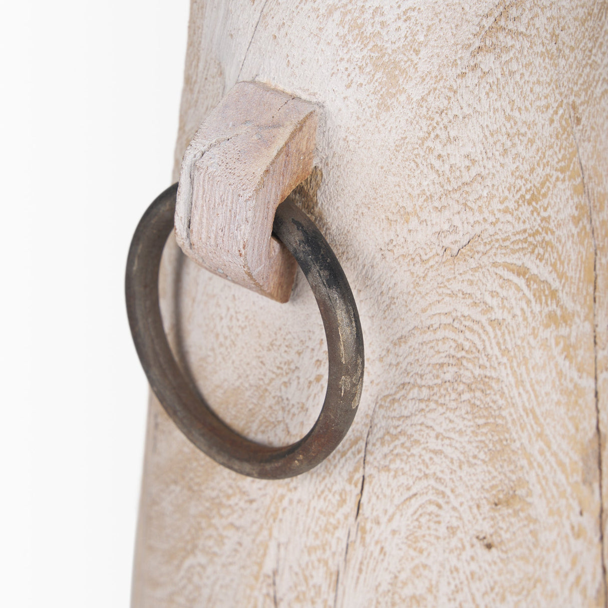 Monique Large Light Brown w/ Handles Wood Pot by Mercana at Eve Furniture