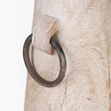 Monique Large Light Brown w/ Handles Wood Pot by Mercana at Eve Furniture
