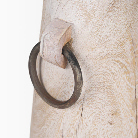 Monique Large Light Brown w/ Handles Wood Pot by Mercana at Eve Furniture