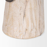 Monique Large Light Brown w/ Handles Wood Pot by Mercana at Eve Furniture