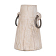 Monique Large Light Brown w/ Handles Wood Pot by Mercana at Eve Furniture
