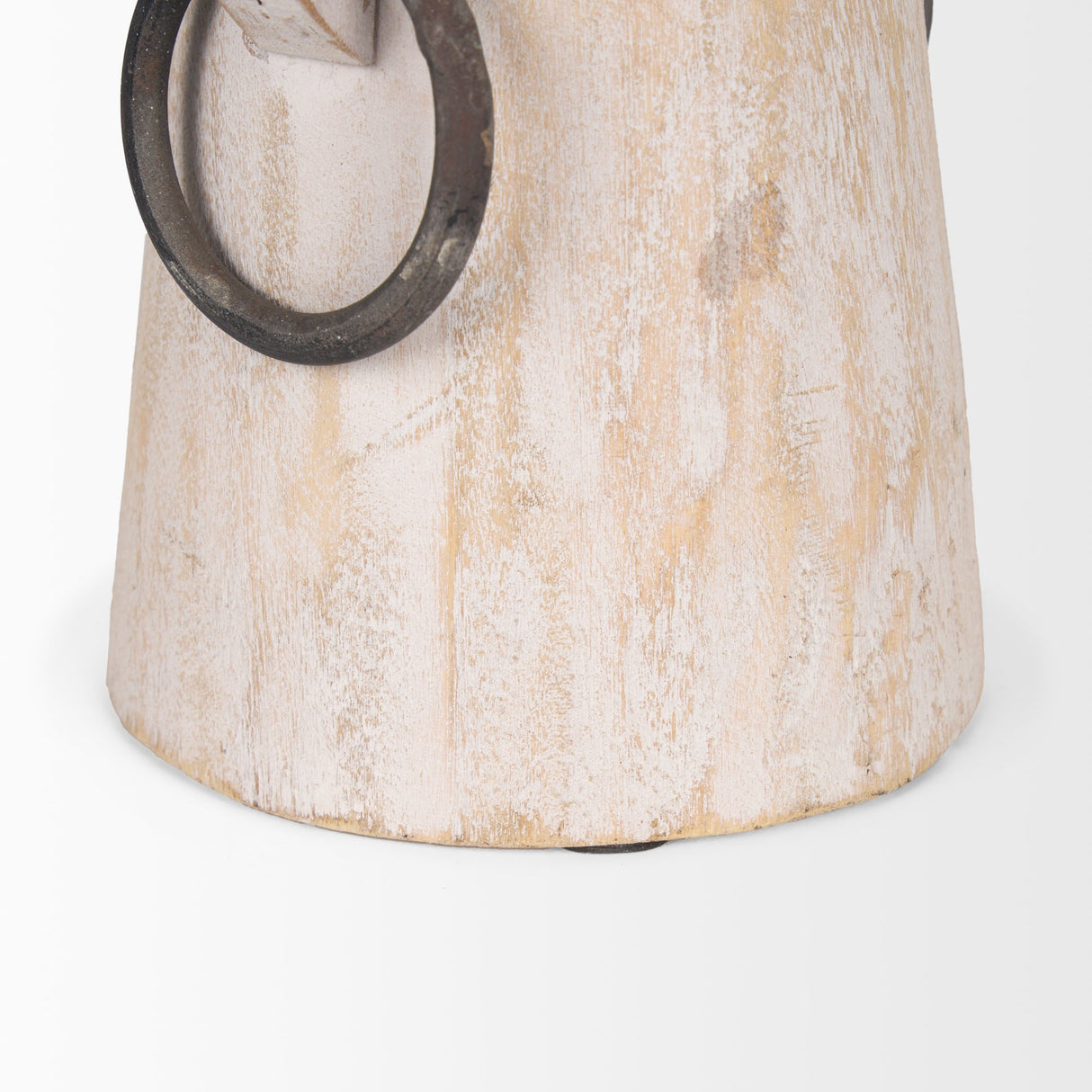 Monique Small Light Brown w/ Handles Wood Pot by Mercana at Eve Furniture