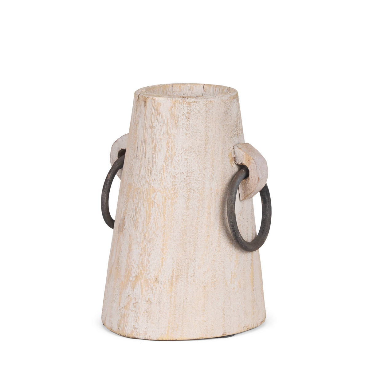 Monique Small Light Brown w/ Handles Wood Pot by Mercana at Eve Furniture