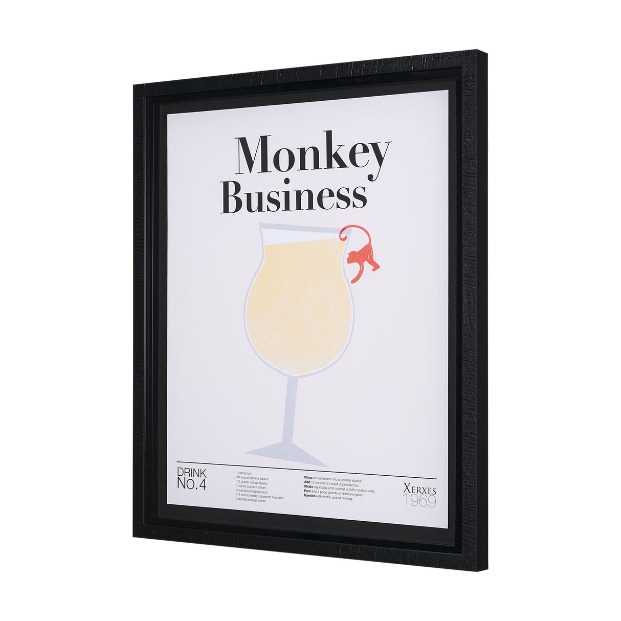 Monkey Business by Mercana Studio a Hand Embellished Textured Framed Art Print Matted under Glass by Mercana at Eve Furniture