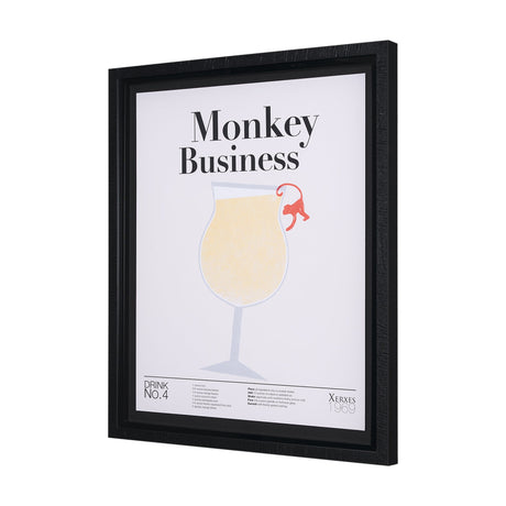 Monkey Business by Mercana Studio a Hand Embellished Textured Framed Art Print Matted under Glass by Mercana at Eve Furniture