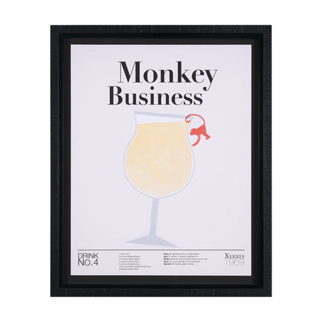 Monkey Business by Mercana Studio a Hand Embellished Textured Framed Art Print Matted under Glass by Mercana at Eve Furniture