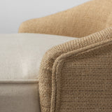Monmouth 24.25" Seat Height Cream/Beige Fabric Seat Brown Wood Frame Counter Stool by Mercana at Eve Furniture