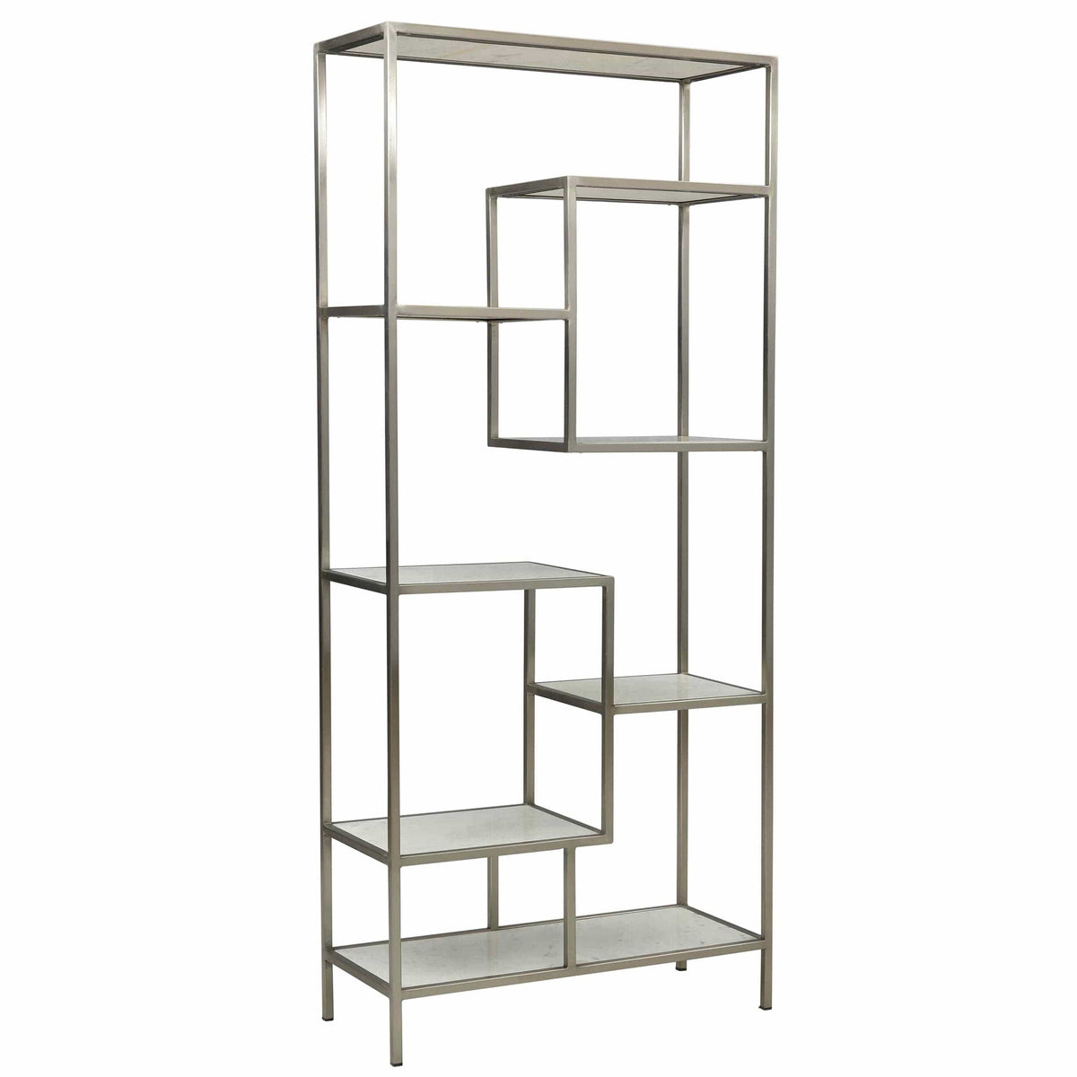 Monroe Bookcase, Antique Nickel by Dovetail at Eve Furniture