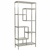 Monroe Bookcase, Antique Nickel by Dovetail at Eve Furniture