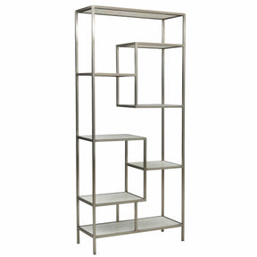 Monroe Bookcase, Antique Nickel by Dovetail at Eve Furniture