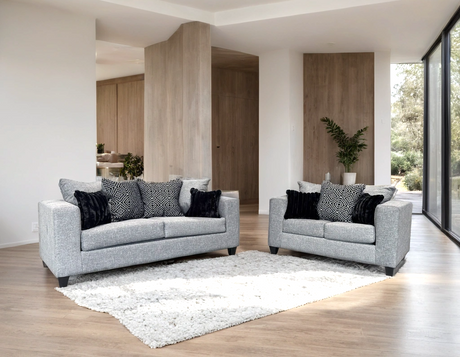 Monroe Gunmetal Sofa & Loveseat by Happy Homes at Eve Furniture