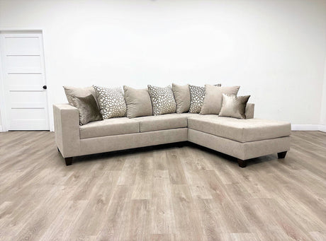 Monroe Hollywood Beige Right Arm Facing (RAF) Sectional by Happy Homes at Eve Furniture