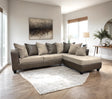 Monroe Latte PU Right Arm Facing (RAF) Sectional by Happy Homes at Eve Furniture
