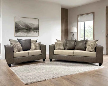 Monroe Latte Sofa & Loveseat by Happy Homes at Eve Furniture