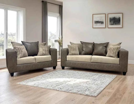 Monroe Latte Sofa & Loveseat by Happy Homes at Eve Furniture