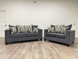 Monroe Steel Sofa & Loveseat by Happy Homes at Eve Furniture
