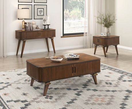 Monroe Walnut Cocktail Table by Homelegance at Eve Furniture