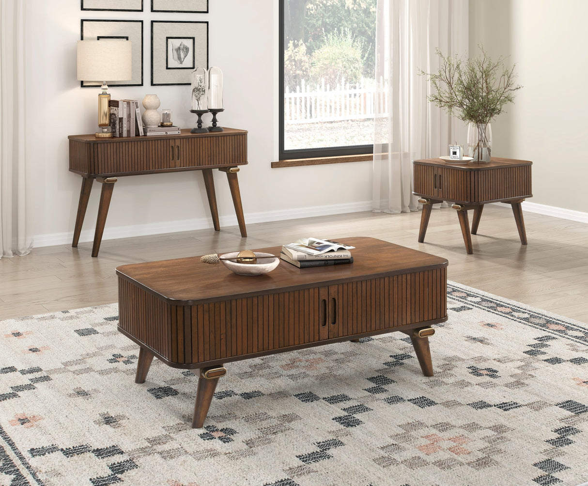 Monroe Walnut End Table by Homelegance at Eve Furniture