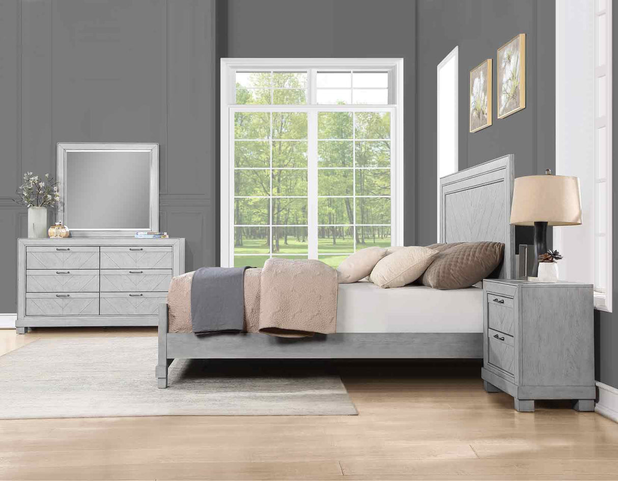 Montana 4-Piece King Bedroom Set(King Bed/NS/Dresser/Mir)