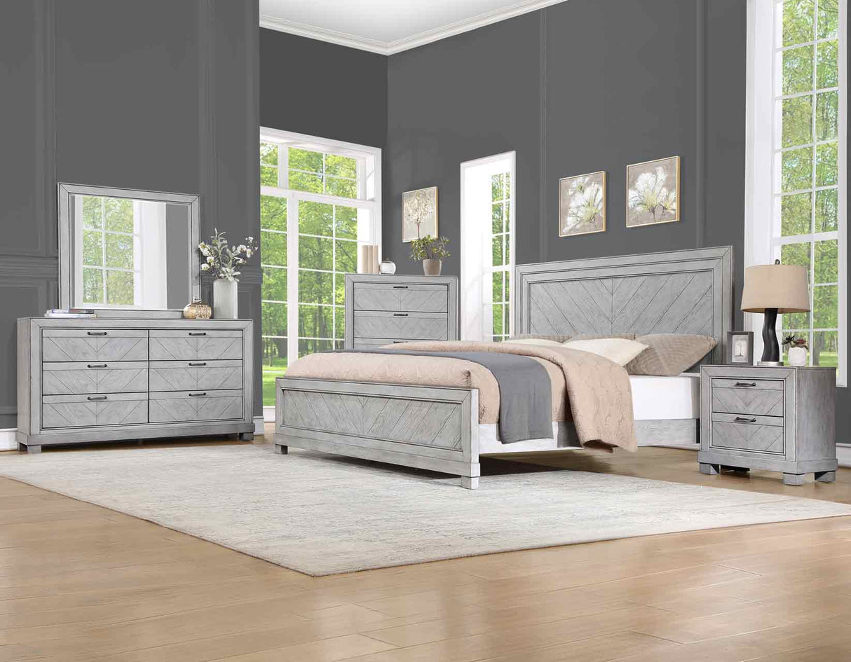 Montana 4-Piece King Bedroom Set(King Bed/NS/Dresser/Mir)