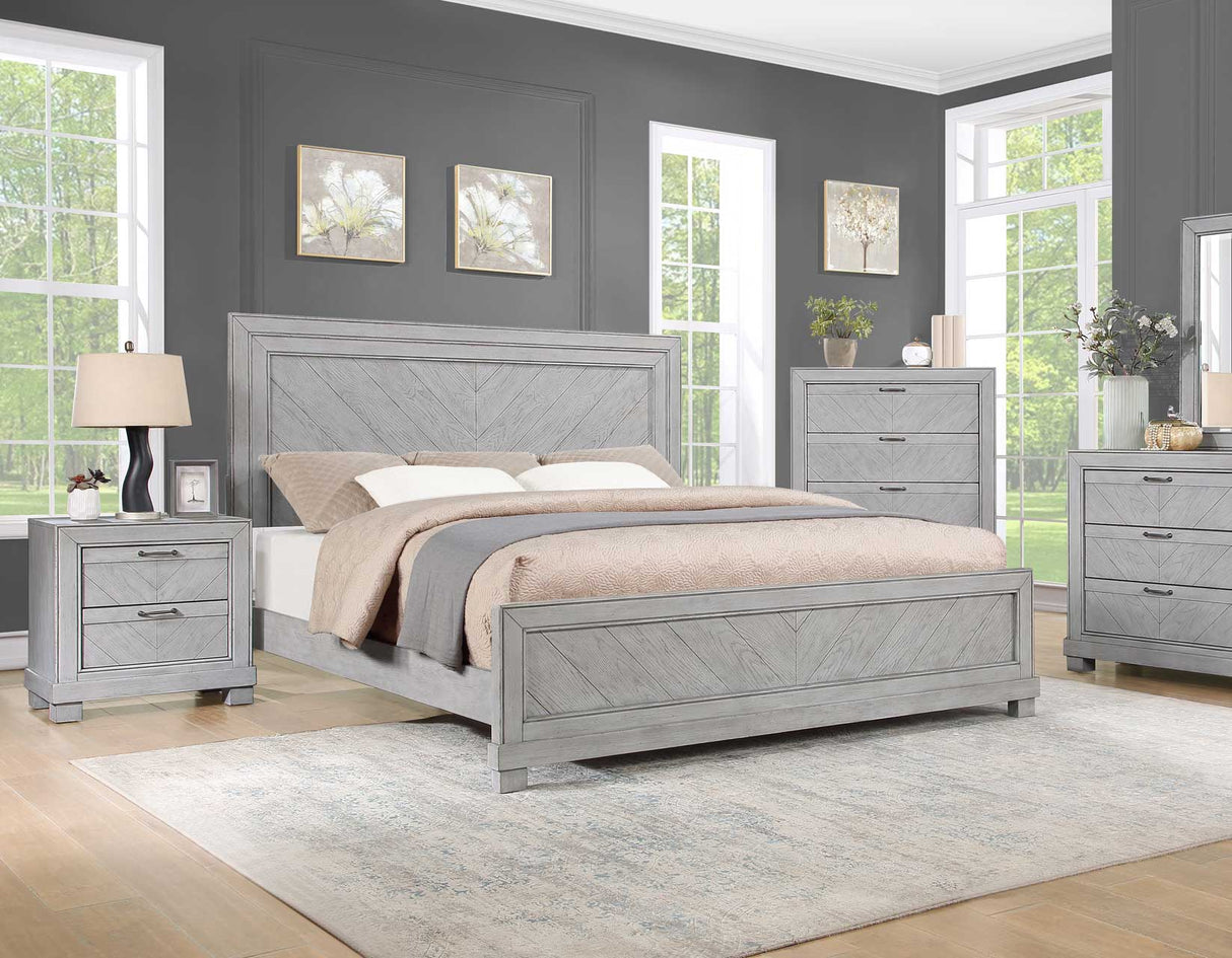 Montana 4-Piece King Bedroom Set(King Bed/NS/Dresser/Mir)