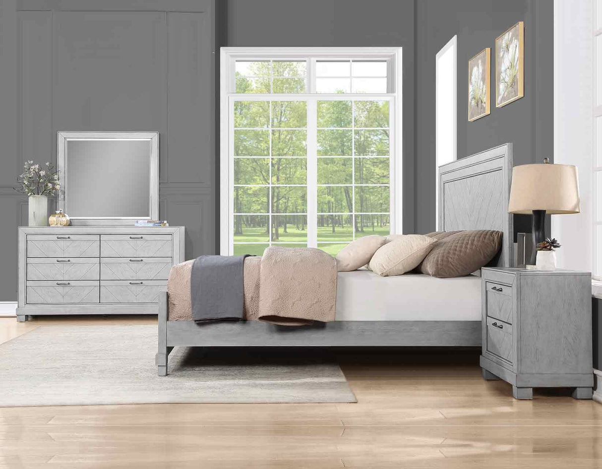 Montana 4-Piece Queen Set(Queen Bed, Nightstand, Dresser and Mirror)