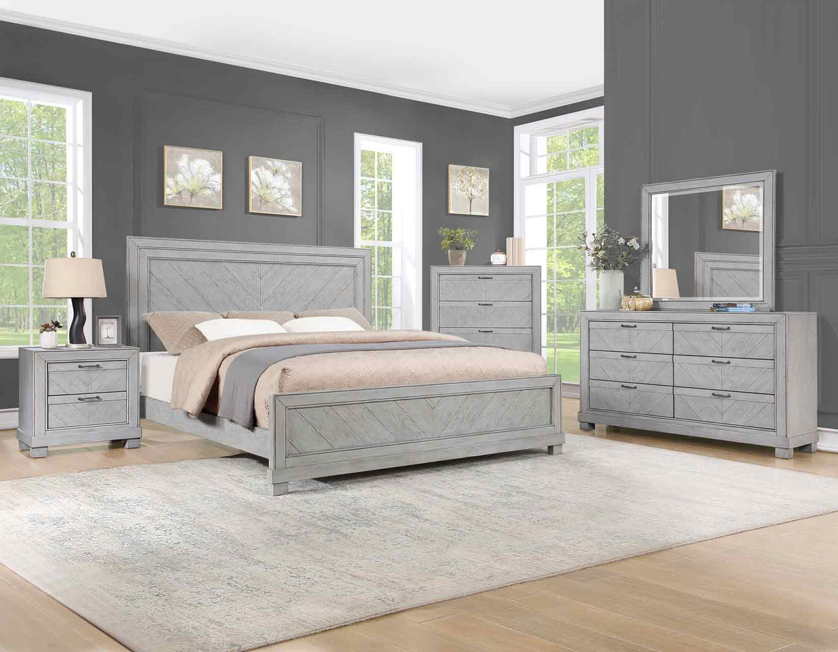 Montana 4-Piece Queen Set(Queen Bed, Nightstand, Dresser and Mirror)