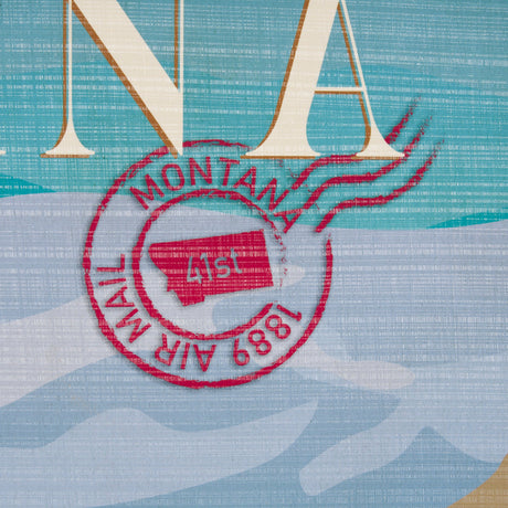 Montana Go USA (L) by Mercana Studio a Hand Embellished Decograph Framed Art Print by Mercana at Eve Furniture