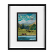 Montana Go USA (M) by Mercana Studio a Framed Art Print Matted under Glass by Mercana at Eve Furniture
