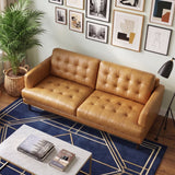 Montana Tan Leather Sofa