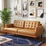 Montana Tan Leather Sofa