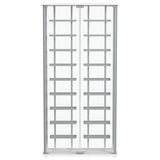 Montara Chrome Tempered Glass Wine Storage Display Curio Cabinet with LED Lighting by Coaster at Eve Furniture
