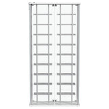 Montara Chrome Tempered Glass Wine Storage Display Curio Cabinet with LED Lighting by Coaster at Eve Furniture