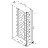 Montara Chrome Tempered Glass Wine Storage Display Curio Cabinet with LED Lighting by Coaster at Eve Furniture