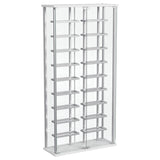 Montara Chrome Tempered Glass Wine Storage Display Curio Cabinet with LED Lighting by Coaster at Eve Furniture