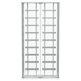 Montara Chrome Tempered Glass Wine Storage Display Curio Cabinet with LED Lighting by Coaster at Eve Furniture