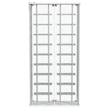 Montara Chrome Tempered Glass Wine Storage Display Curio Cabinet with LED Lighting by Coaster at Eve Furniture