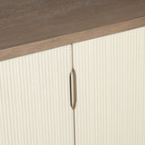 Montclair Brown/Cream Four-Door Sideboard by Crestview at Eve Furniture
